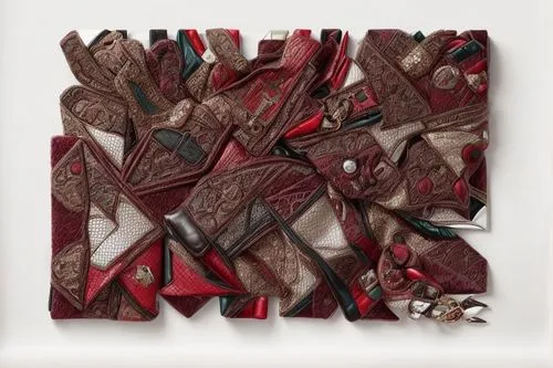 torn paper,antler velvet,buffalo plaid paper,buffalo plaid antlers,hibiscus and wood scrapbook papers,kimono fabric,ceramic tile,folded paper,patterned wood decoration,brown fabric,quilt,textile,wall 