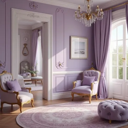 lavender,light purple,pale purple,the purple-and-white,white with purple,lavender blush,ornate room,lilac,danish room,chambre,great room,lavander,lavenu,interior decoration,lavendar,the little girl's room,purple,white purple,violette,violet colour,Photography,General,Realistic