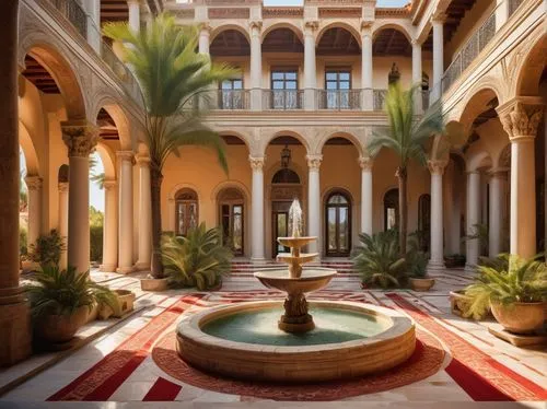 alcazar of seville,inside courtyard,alcazar,qasr al watan,riad,courtyard,mamounia,dorne,marrakesh,courtyards,morocco,amanresorts,qasr al kharrana,umayyad palace,maroc,la kasbah,lamrani,marrakech,marocco,moorish,Art,Artistic Painting,Artistic Painting 38