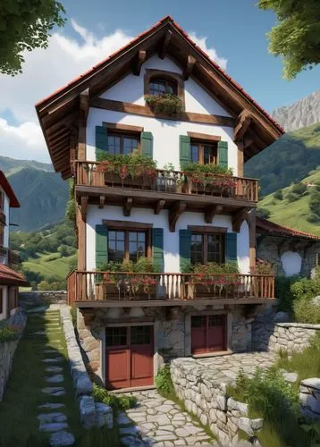 alpine village,oberland,house in the mountains,house in mountains,glickenhaus,swiss house,escher village,auberge,chalet,traditional house,alpine region,zoncolan,landhaus,mountain settlement,maisons,chalets,switzerlands,alpine style,setesdal,bernese highlands,Conceptual Art,Daily,Daily 35