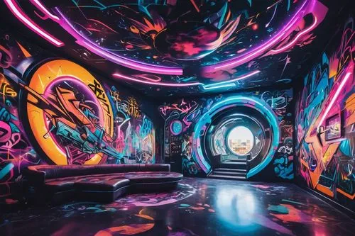 ufo interior,spaceship interior,emp,light paint,spaceland,baoli,color wall,graffiti art,lair,graffiti,sanctum,abandoned room,lachapelle,futuristic art museum,spaceship space,imaginationland,vortex,intergalactic,colorful city,neon ghosts,Conceptual Art,Graffiti Art,Graffiti Art 07