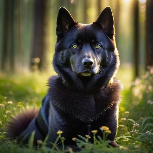 black norwegian elkhound,swedish lapphund,saarloos wolfdog,finnish lapphund,schipperke,norwegian elkhound,greenland dog,karelian bear dog,carpathian shepherd dog,swedish vallhund,eurasier,northern inuit dog,bohemian shepherd,black german shepherd,kunming wolfdog,black shepherd,wolfdog,german shepherd,shiloh shepherd dog,european wolf,Illustration,Paper based,Paper Based 18