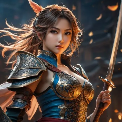 yuanji,female warrior,haixia,xianwen,elona,lezha,xixia,yangmei,chengjie,xiaomei,cat warrior,xiaoyan,yuanhong,xuanwei,xiahou,tianxia,yingjie,dianbai,rafaela,fantasy portrait,Photography,General,Fantasy