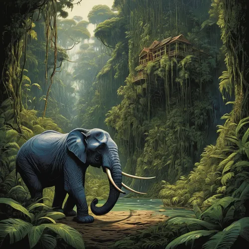 elephant,asian elephant,mahout,elephantine,indian elephant,elephants,pachyderm,elephant camp,forest animals,elephant's child,african elephant,blue elephant,sumatran,elephants and mammoths,elephant ride,karst landscape,tropical animals,rainforest,rain forest,elephant herd,Illustration,Black and White,Black and White 01