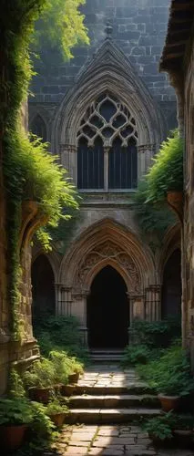 nargothrond,rivendell,theed,archways,oxbridge,cloisters,cloistered,briarcliff,caius,hall of the fallen,labyrinthian,edensor,archway,cartoon video game background,doorways,shadowgate,hogwarts,monastery,entranceways,entrances,Conceptual Art,Oil color,Oil Color 09