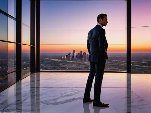 the observation deck,black businessman,skydeck,ceo,incorporated,a black man on a suit,supertall,skyscapers,african businessman,observation deck,oscorp,lexcorp,silhouette of man,amcorp,the skyscraper,business world,skywalking,businessman,high rise,above the city,Illustration,Vector,Vector 14