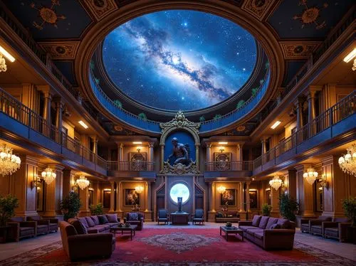 ornate room,opulently,blue room,grandeur,opulence,ballroom,planetarium,musical dome,starscape,cochere,naboo,great room,opulent,royal interior,chhatris,frederic church,marble palace,lucasfilm,harlaxton,the ceiling