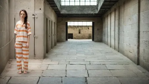 inside old prison yard, bars, standing on stone floor,inmate,prison,jailhouse,reformatory,penitentiary,incarcerating,jails,prisoner,incarcerated,prisonlike,gaol,lalaurie,cellmate,incarcerations,correc