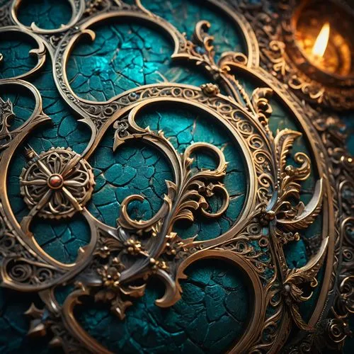 filigree,motifs of blue stars,ornate,antique background,scrollwork,baroque,Photography,General,Fantasy