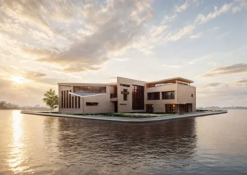 house by the water,house with lake,cube stilt houses,houseboat,floating huts,floating island,floating islands,dunes house,boat house,cubic house,modern house,cube house,florida home,stilt houses,danish house,concrete ship,house of the sea,luxury property,ferry house,3d rendering,Architecture,General,Masterpiece,Vernacular Modernism