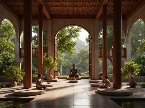 amanresorts,auroville,vipassana,inside courtyard,ashram,courtyard,hall of supreme harmony,buddhist temple,asian architecture,courtyards,monastery garden,qutub,gurukul,mamounia,sarnath,anantara,palyul,zen garden,buddhists monks,cloistered