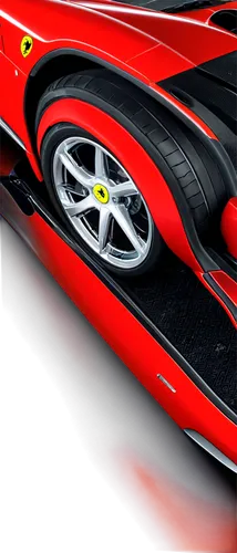 Ferrari logo, sleek sports car, red body, shiny metallic paint, chrome wheels, low-angle shot, 3/4 composition, dramatic lighting, cinematic mood, high-tech background, futuristic dashboard, leather s