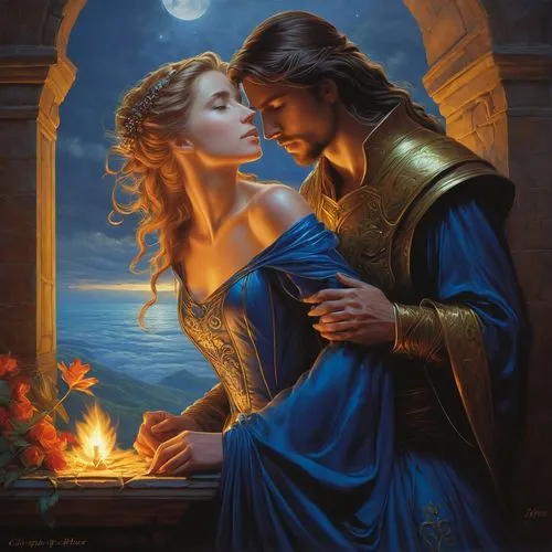 romance novel,romantic scene,romantic portrait,fantasy picture,amorous,romantic night,fantasy art,a fairy tale,shepherd romance,throughout the game of love,fairy tale,serenade,romance,blue moon rose,fairytale,romantic,lovers,forbidden love,lover's grief,young couple,Conceptual Art,Fantasy,Fantasy 28