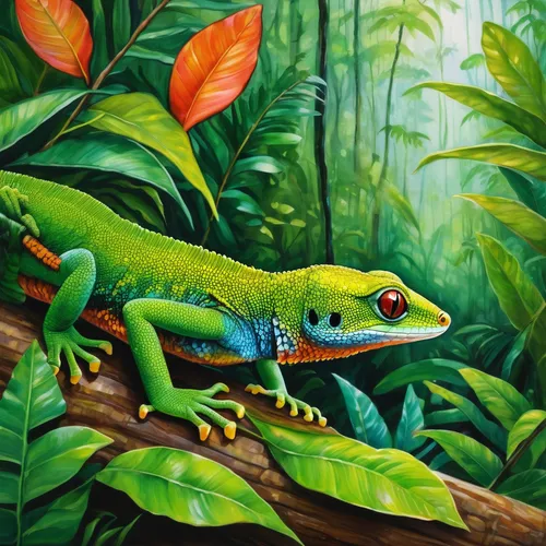 malagasy taggecko,day gecko,emerald lizard,iguania,pacific treefrog,iguanidae,green iguana,chroicocephalus ridibundus,iguana,meller's chameleon,ring-tailed iguana,panther chameleon,green lizard,costa rica,litoria caerulea,morelia viridis,carolina anole,eleutherodactylus,green crested lizard,gecko,Conceptual Art,Daily,Daily 34