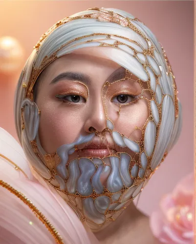 beard flower,fantasy portrait,beauty mask,digital painting,baozi,oil cosmetic,kris kringle,cosmetic,world digital painting,digital art,beauty face skin,rosy garlic,natural cosmetic,retouching,cosmetics,donut illustration,mandarin,vintage makeup,rose png,shower cap,Realistic,Jewelry,Romantic