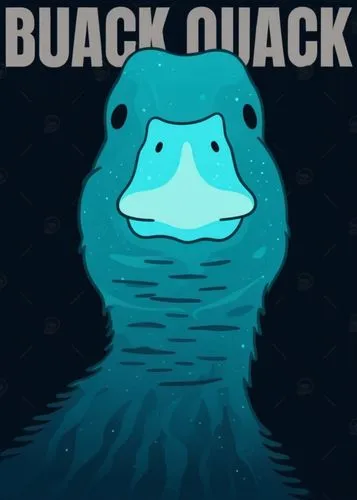 the poster has been made with a blue beak and black background,blackduck,beak black,quacker,ducker,blalack,burwick,Illustration,Vector,Vector 01