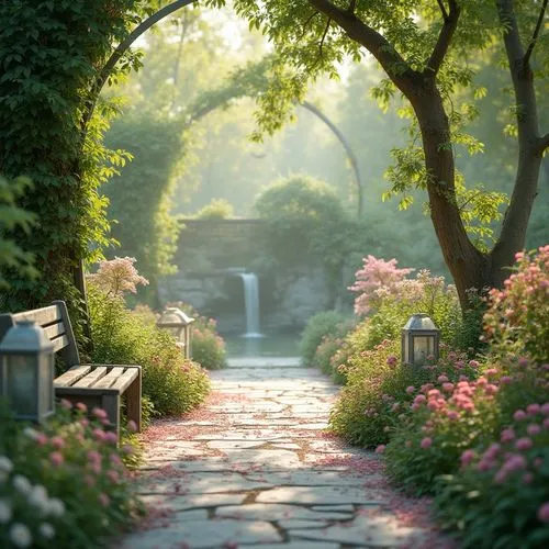 pathway,japan garden,walkway,english garden,nature garden,forest path,walk in a park,japanese garden,towards the garden,spring garden,the path,sake gardens,to the garden,flooded pathway,green garden,paths,wooden path,the mystical path,idyllic,oasis,Photography,General,Realistic