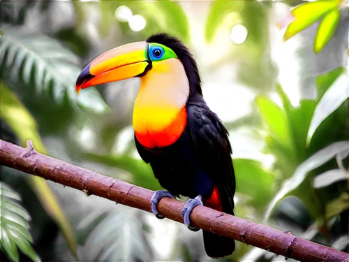 chestnut-billed toucan,keel-billed toucan,keel billed toucan,yellow throated toucan,toucan perched on a branch,brown back-toucan,toco toucan,black toucan,toucan,perched toucan,toucans,tucan,pteroglossus aracari,pteroglosus aracari,toucanet,loro parque,swainson tucan,ramphastos,avifauna,gouldian,Illustration,Black and White,Black and White 32