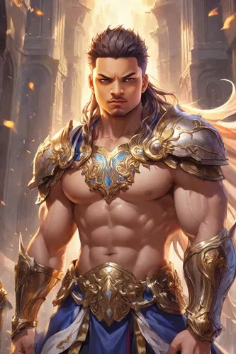 dane axe,yi sun sin,male character,greek god,fantasy warrior,poseidon god face,barbarian,xiangwei,greek,paladin,wuchang,monsoon banner,zodiac sign libra,male elf,shuanghuan noble,xing yi quan,libra,perseus,dragon li,the archangel,Digital Art,Anime