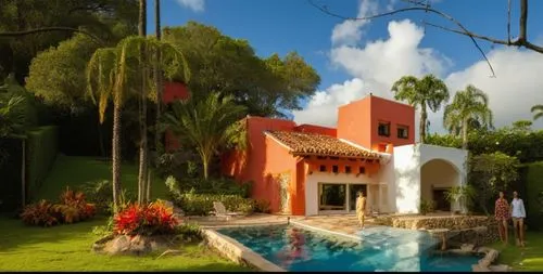 florida home,hacienda,casita,holiday villa,model house,pool house,Photography,General,Realistic