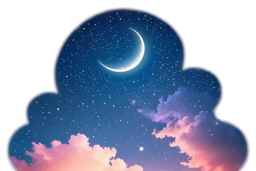 crescent moon,moon and star background,night sky,stars and moon,nightsky,moon in the clouds,moon and star,cloud shape frame,the night sky,ramadan background,starclan,moonbeams,crescent,unicorn background,moonlit night,hanging moon,the moon and the stars,dusk background,moon night,starry sky,Illustration,Retro,Retro 24