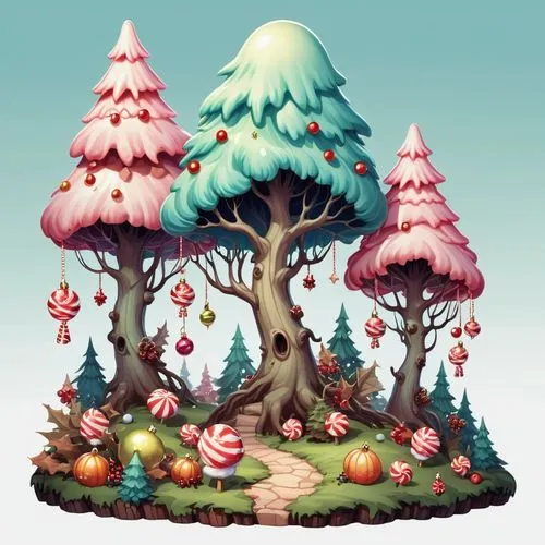 mushroom landscape,mushroom island,fairy house,fairy forest,cartoon forest,fairy village,Illustration,Abstract Fantasy,Abstract Fantasy 11