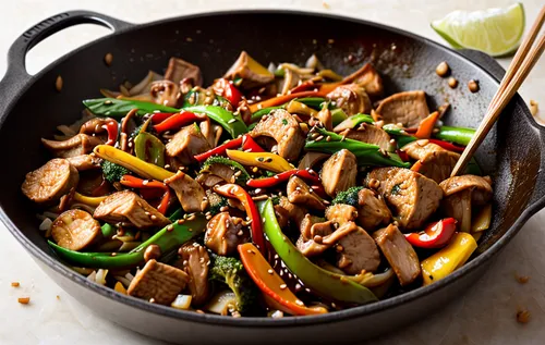 stir fry,moo shu pork,stir-fry,drunken noodles,stir frying,mongolian beef,moo goo gai pan,stir-fried morning glory,kung pao chicken,stir fried fish with sweet chili,pepper steak,hoisin sauce,fajita,be