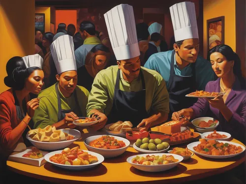 In the hustle and bustle of a crowded Olive Garden, create a menu highlighting the diverse appetizers.,sicilian cuisine,soup kitchen,puerto rican cuisine,mediterranean cuisine,filipino cuisine,asian c