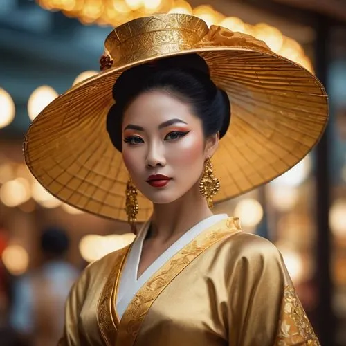 asian conical hat,geisha,vietnamese woman,geiko,vintage asian,geisha girl,Photography,General,Cinematic