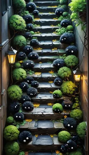 studio ghibli,tunnel of plants,frog gathering,plant tunnel,my neighbor totoro,balcony garden,capsule hotel,kawaii frogs,cartoon forest,tube plants,flower boxes,scandia gnomes,vegetables landscape,sprouts,stacked turtles,gnomes,frogs,bird kingdom,bulbasaur,climbing garden,Photography,Documentary Photography,Documentary Photography 17