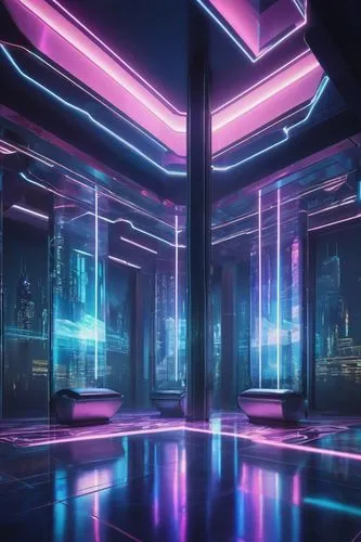 mainframes,cybercity,tron,cyberscene,cybertown,cyberia,3d background,cyberworld,cyberspace,cyberview,cinema 4d,nightclub,cyberport,lightwave,futurist,neon human resources,cubes,futuristic landscape,supercomputer,futuristic art museum,Illustration,Realistic Fantasy,Realistic Fantasy 43