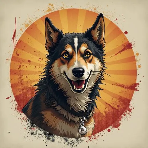 Pow pow pow pow



,a po of a dog with an orange background,wolstein,dog illustration,inuzuka,wolpaw,malamute,koda