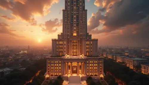 stalin skyscraper,esb,the palace of culture,moskau,ostankino,kharkiv,gold castle,sauron,renaissance tower,metropolis,pitt,moscow city,the skyscraper,kempinski,warszawa,vnesheconombank,kharkov,moscow,art deco,sagrada,Photography,General,Realistic