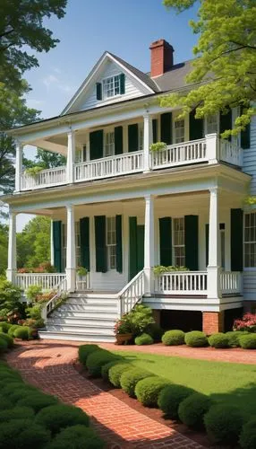 old colonial house,appomattox court house,monticello,country house,restored home,old victorian,front porch,victorian house,new england style house,natchez,country estate,ferncliff,italianate,white picket fence,doll's house,victorian,homestead,two story house,pinehurst,boscobel,Art,Artistic Painting,Artistic Painting 08