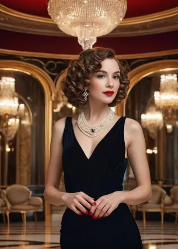 chastain,traviata,satine,art deco woman,scherfig,art deco,seydoux,baccarat,elegante,adaline,pearl necklace,bulgari,elegance,roaring 20's,knightley,rosalyn,chaumet,art deco frame,roaring twenties,agrippina,Illustration,Retro,Retro 08