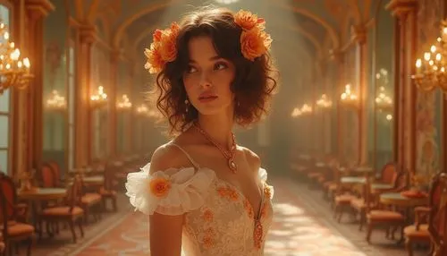 rococo,orange blossom,habanera,mademoiselle,principessa,baroque,karenina,cinderella,belle,musetta,ritzau,vicomte,baroque angel,esmeralda,tiger lily,juliet,elegante,magicienne,traviata,riviera,Photography,General,Realistic