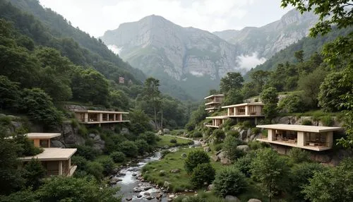 wudang,huashan,artvin,wenchuan,building valley,house in mountains,yinshan,house in the mountains,rivendell,amanresorts,nuristan,monasteries,hushan,mountain huts,karachay,trabzon,zhangjiagang,mountain village,hanging houses,huanglong