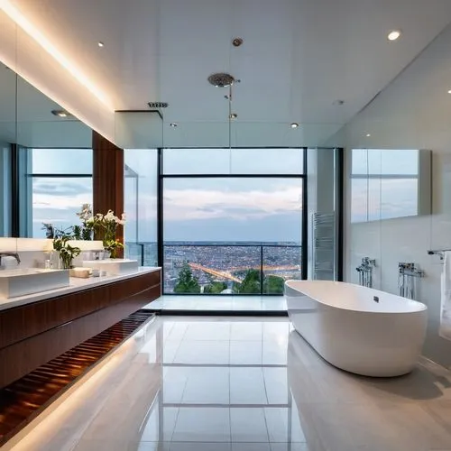 luxury bathroom,modern minimalist bathroom,bath room,luxury home interior,interior modern design,penthouses,glass wall,bathroom,modern decor,contemporary decor,modern kitchen interior,bathtub,modern room,modern kitchen,banyo,cleanliness,countertops,interior design,waterview,modern style,Photography,General,Realistic