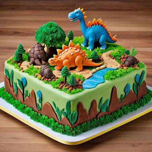 cretaceous,dinosauria,birthday cake,3d fantasy,clipart cake,dinos,Photography,General,Realistic