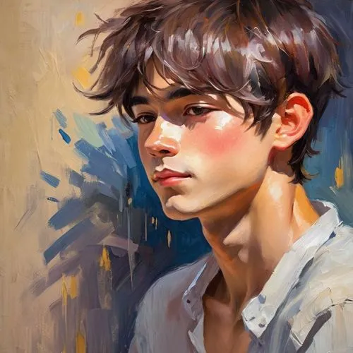 acrylic,oil paint,study,digital painting,tan chen chen,artist portrait,self portrait,moody portrait,self-portrait,face portrait,artist color,painterly,young man,oil painting,oils,newt,chen,romantic portrait,soft pastel,child portrait,Conceptual Art,Oil color,Oil Color 22