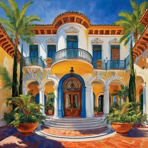 hacienda,palmilla,casa,santa barbara,botero,florida home,patios,nicaraguan cordoba,casitas,haciendas,sanjuan,vallarta,mizner,villa,casita,pueblito,casaleggio,posada,san juan,sarasota,Conceptual Art,Oil color,Oil Color 25