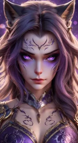 miqati,kuja,morgana,diaochan,tera,jaina,lilandra,purple wallpaper,aion,elona,yuel,vel,kittani,mervat,shadrake,vaira,etheria,miqdad,amihan,female warrior,Photography,Realistic