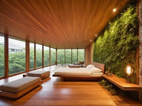 landscape design sydney,landscaped,green living,forest house,grass roof,intensely green hornbeam wallpaper,bamboo curtain,amanresorts,interior modern design,roof landscape,landscape designers sydney,garden design sydney,wood deck,great room,roof garden,modern living room,turf roof,living room,japanese-style room,wooden wall,Illustration,Retro,Retro 19