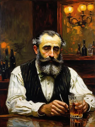 casement,bartender,sazerac,jack daniels,barman,drinking establishment,a pint,barmaid,drunkard,apéritif,glasses of beer,liquor bar,unique bar,pub,tetleys,drinking glass,barware,prohibition,beer cocktail,pipe smoking,Art,Artistic Painting,Artistic Painting 04