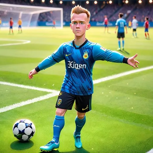 sout park style, cartoon style, soccer field, goali, ter stegen,büttner,fifa 2018,ginger rodgers,player,fresh ginger,playing football,luka,mini e,soccer player,city youth,barca,barcelona,japanese ging