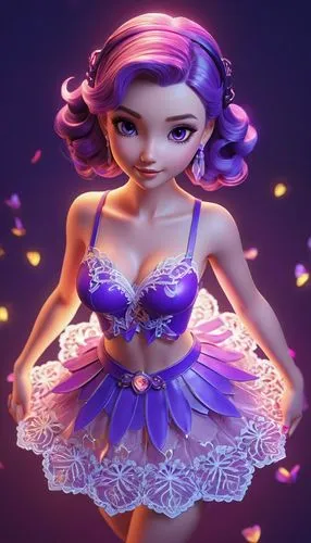 rosa 'the fairy,rosa ' the fairy,violetta,megara,evil fairy,lumidee,Unique,3D,3D Character