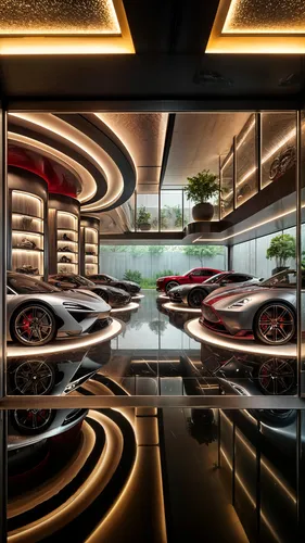 car showroom,underground garage,supercars,carnogursky,maclaren,mclarens