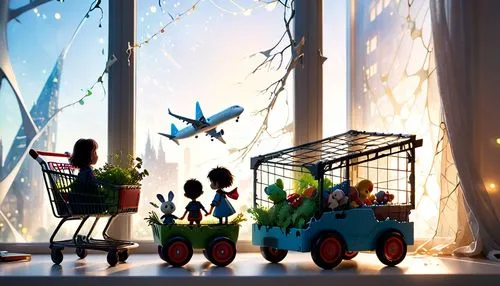 children's background,christmas trailer,christmas scene,3d fantasy,elves flight,the shopping cart,shopping-cart,christmas caravan,toy's story,parade,kids room,kids illustration,amusement park,shopping cart,cartoon forest,cg artwork,cinderella,cinema 4d,christmas wallpaper,the holiday of lights,Anime,Anime,Cartoon