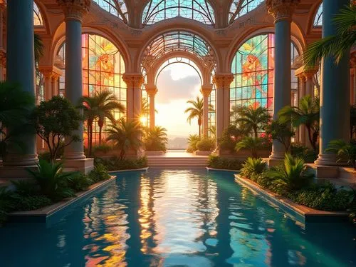 conservatory,gaylord palms hotel,royal palms,paradisus,tropical house,palms,glyptotek,atriums,tropicana,underwater oasis,tropical island,venetian hotel,palm garden,winter garden,the palm,tropics,caesars palace,oasis,swimming pool,wintergarden,Photography,General,Realistic