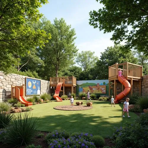 mini golf course,play area,climbing garden,miniature golf,children's playhouse,children's playground,minigolf,3d rendering,playset,nature garden,golf lawn,golf resort,mini golf,artificial grass,playspace,renderings,ecovillage,mini golf clubs,golf hotel,playhouses